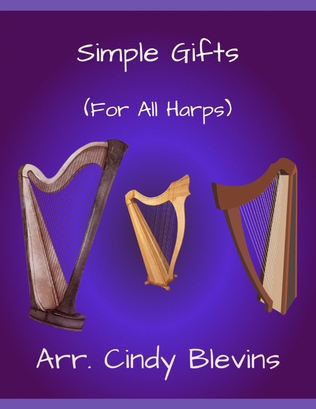 Simple Gifts, for Lap Harp Solo