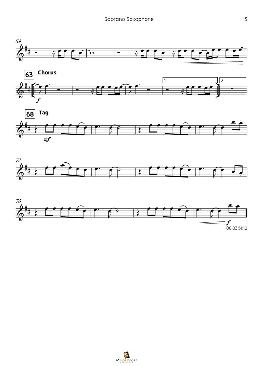 Can't Stop The Feeling! Soprano Saxophone scores gallery preview page 4