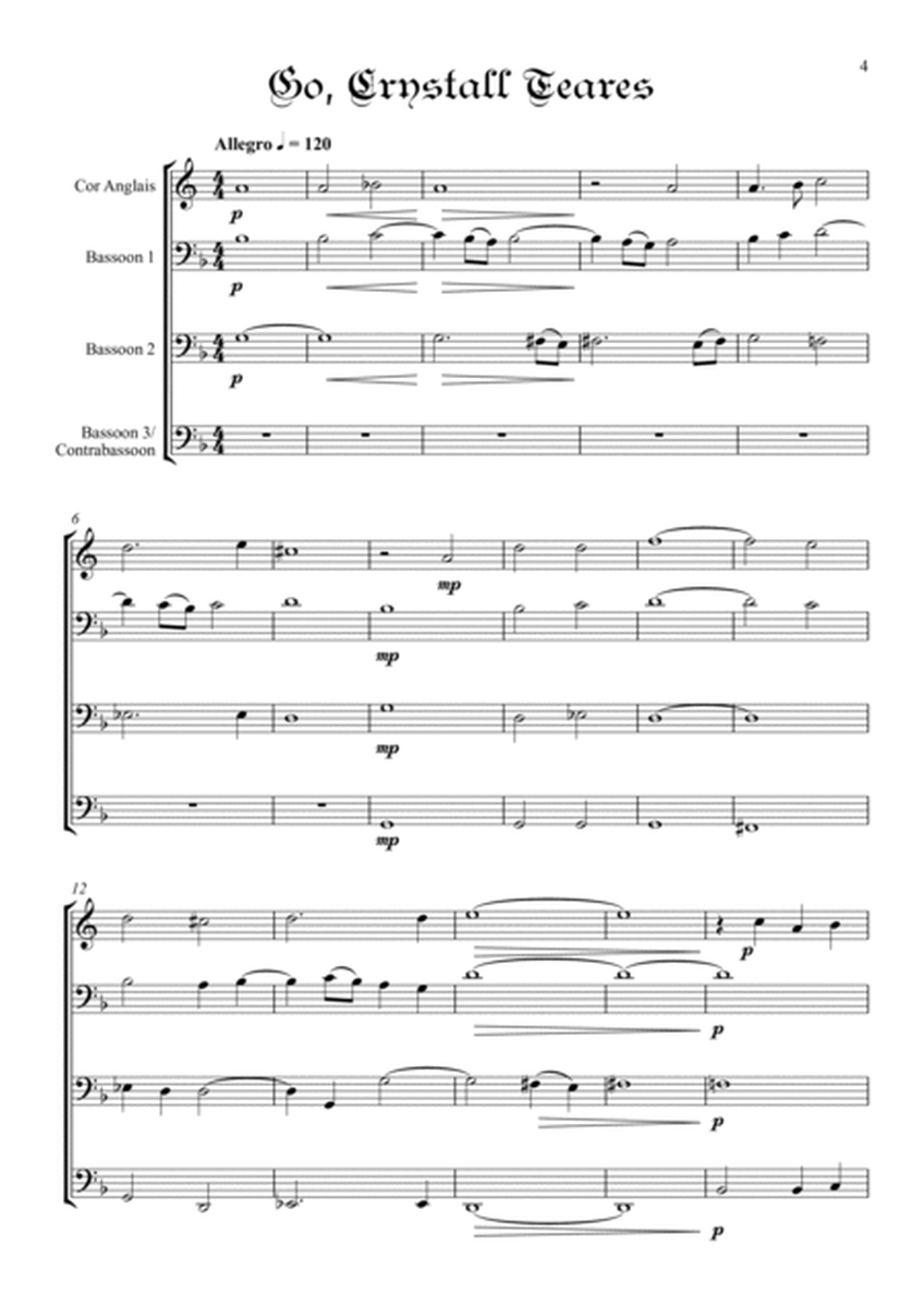 Double Reed Quartet - Semper Dowland Suite (CA, 3 x Bssn) image number null