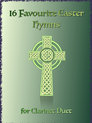 Book cover for 16 Favourite Easter Hymns for Clarinet Duet