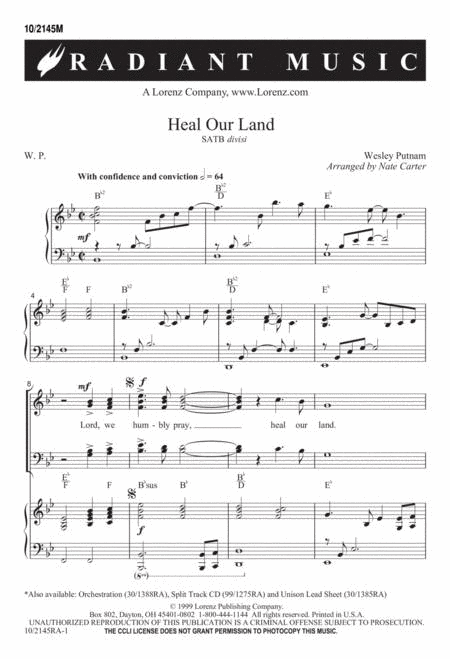 Heal Our Land - SATB