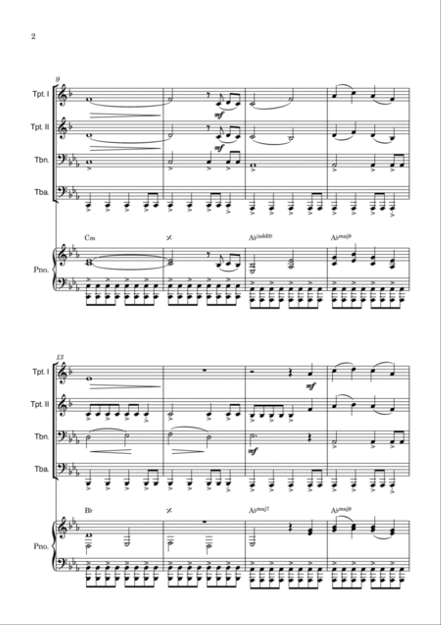 Bridgerton Main Title Bridgerton Main Title Brass Quartet scores gallery preview page 2