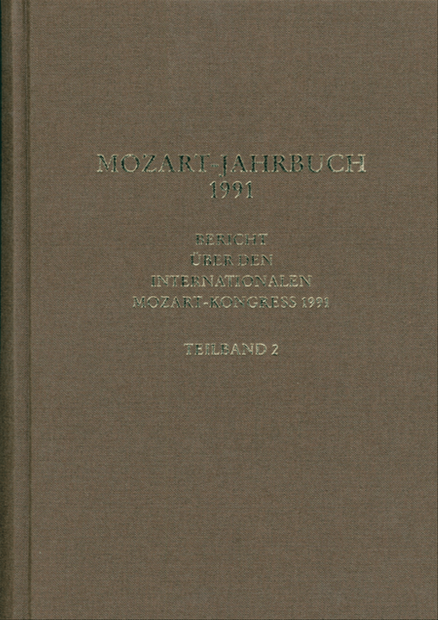 Mozart-Jahrbuch 1991 Mozart-Jahrbuch 1991 Collection / Songbook scores gallery preview page 1