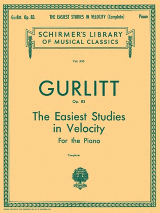 Book cover for Easiest Studies in Velocity, Op. 83