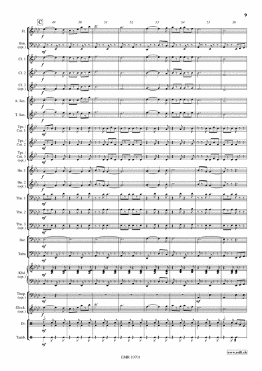 Glory, Glory, Alleluja Glory, Glory, Alleluja Concert Band scores gallery preview page 10
