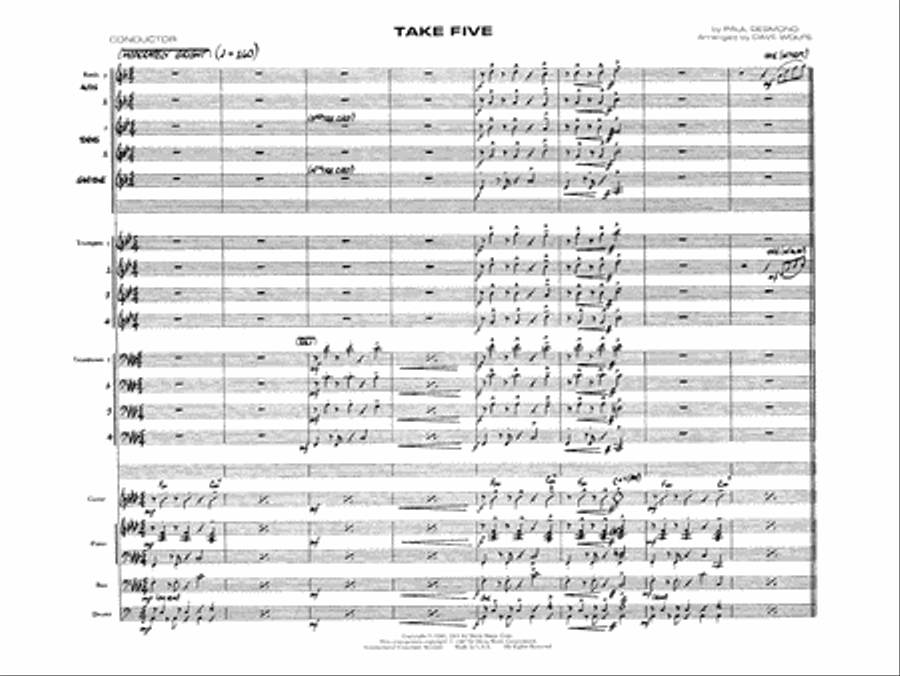Take Five Take Five Jazz Ensemble scores gallery preview page 3