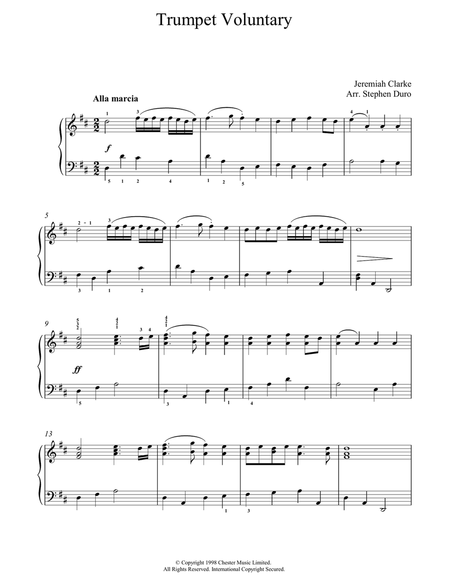 Trumpet Voluntary Trumpet Voluntary Trumpet scores gallery preview page 1
