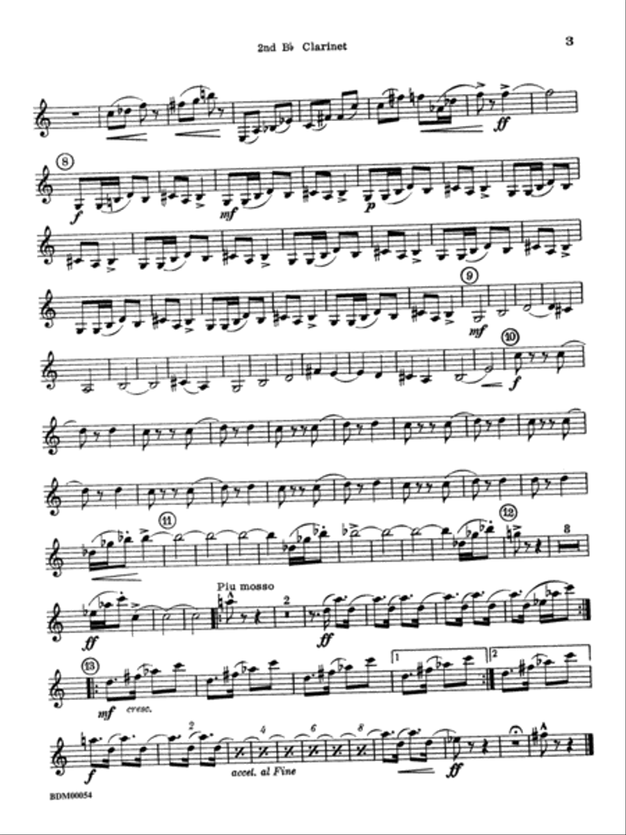 Symphonic Suite: 2nd B-flat Clarinet Concert Band scores gallery preview page 2