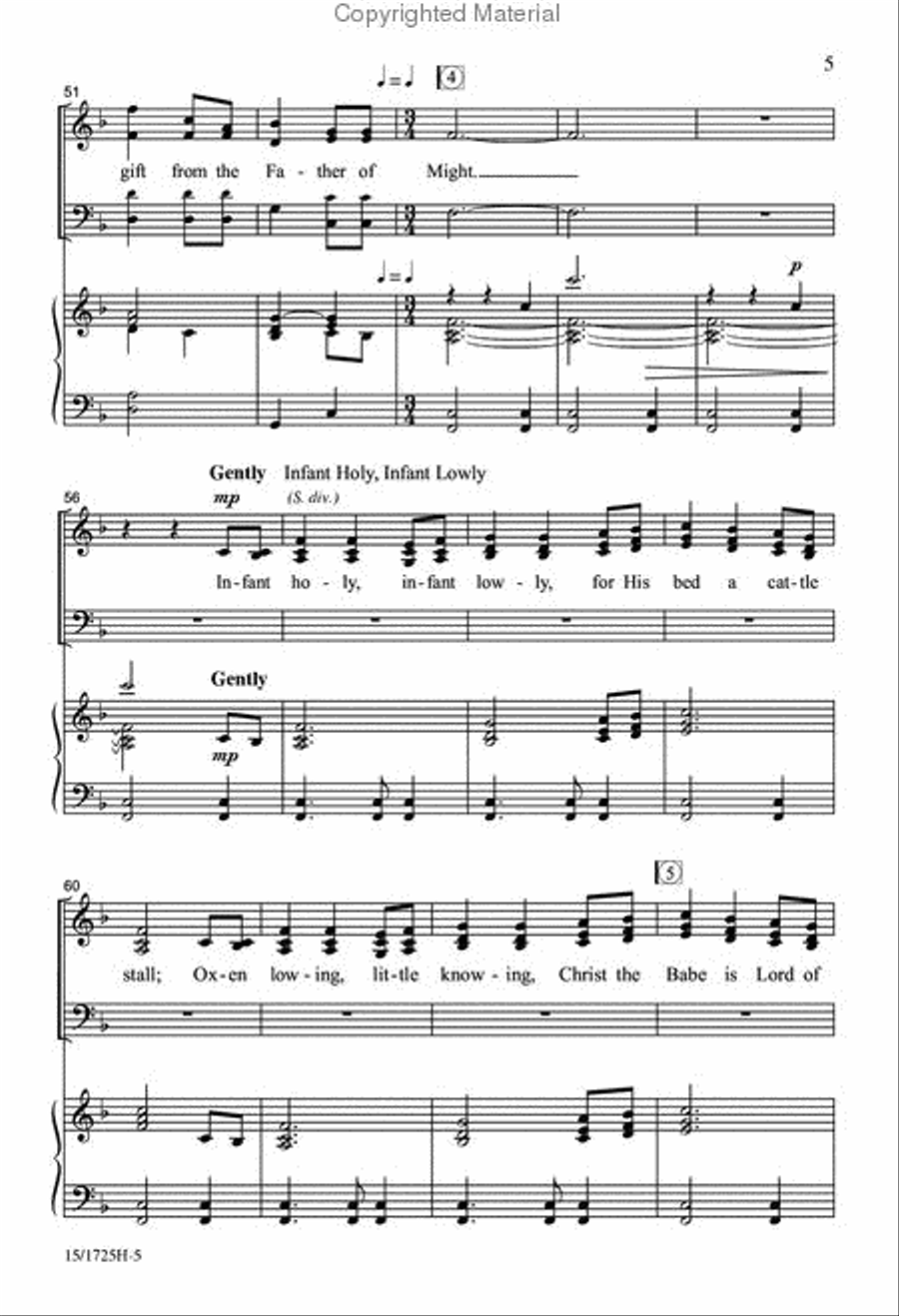 Canticle of Carols 3-Part scores gallery preview page 6