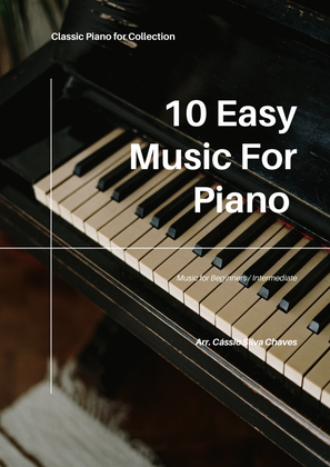 Book cover for 10 Music For Piano Easy - For Beginners and Intermediates