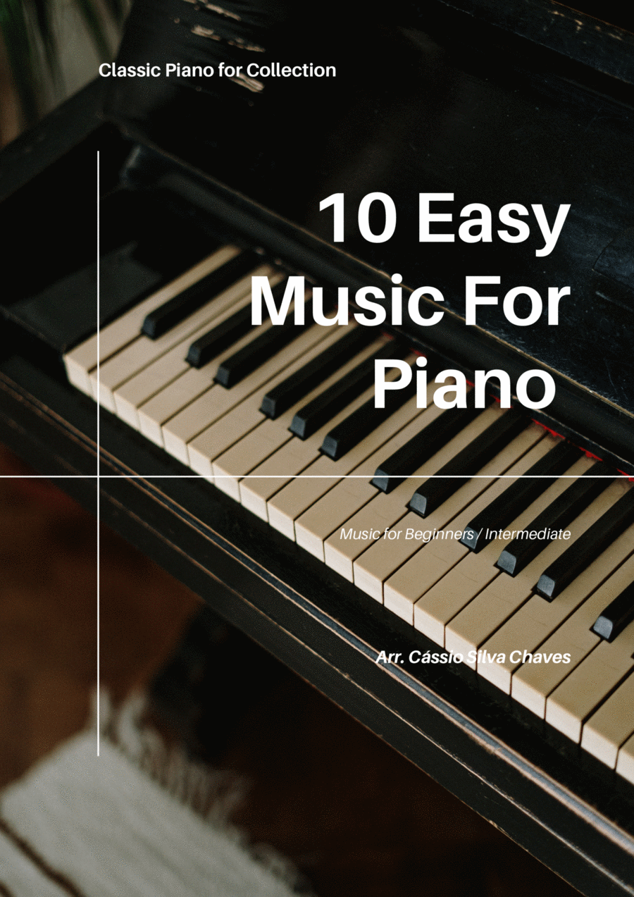 Book cover for 10 Music For Piano Easy - For Beginners and Intermediates