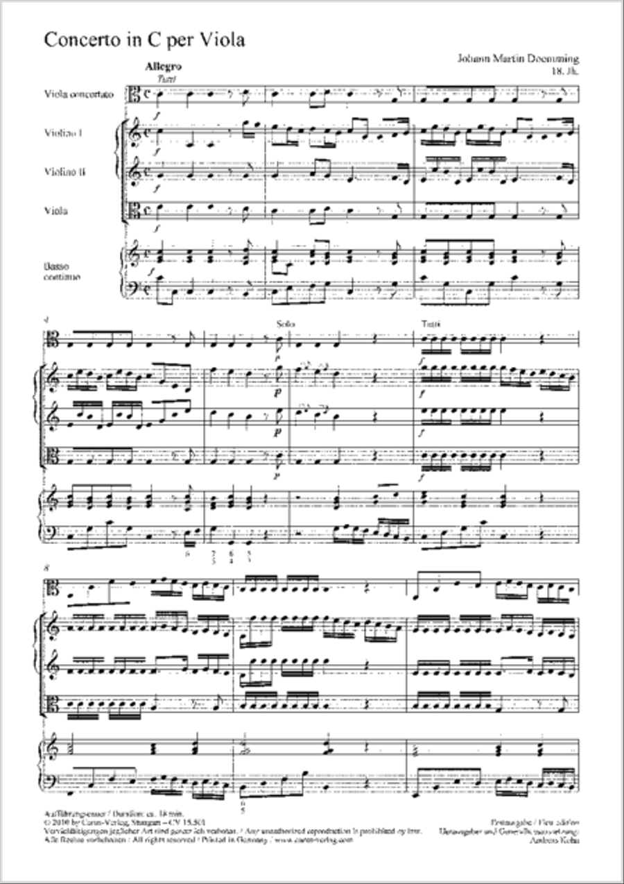 Concerto in C major Violin scores gallery preview page 22