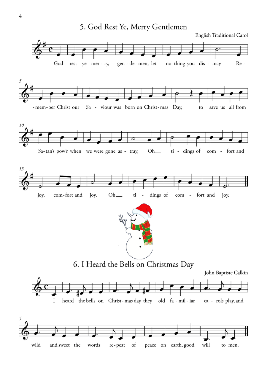 20 Easy Christmas Carols for VIOLIN Violin Solo scores gallery preview page 4