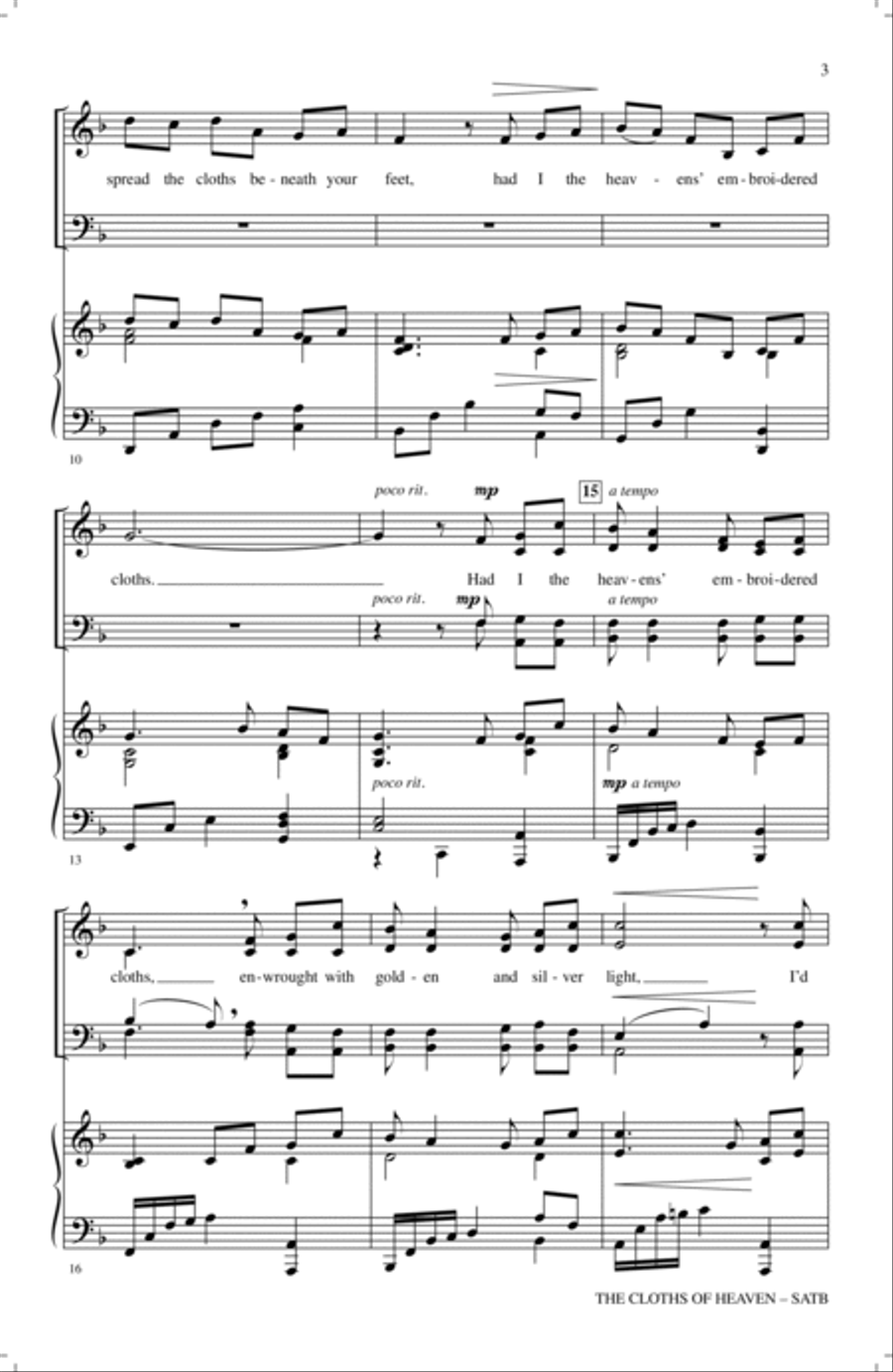 The Cloths Of Heaven The Cloths Of Heaven 4-Part scores gallery preview page 2