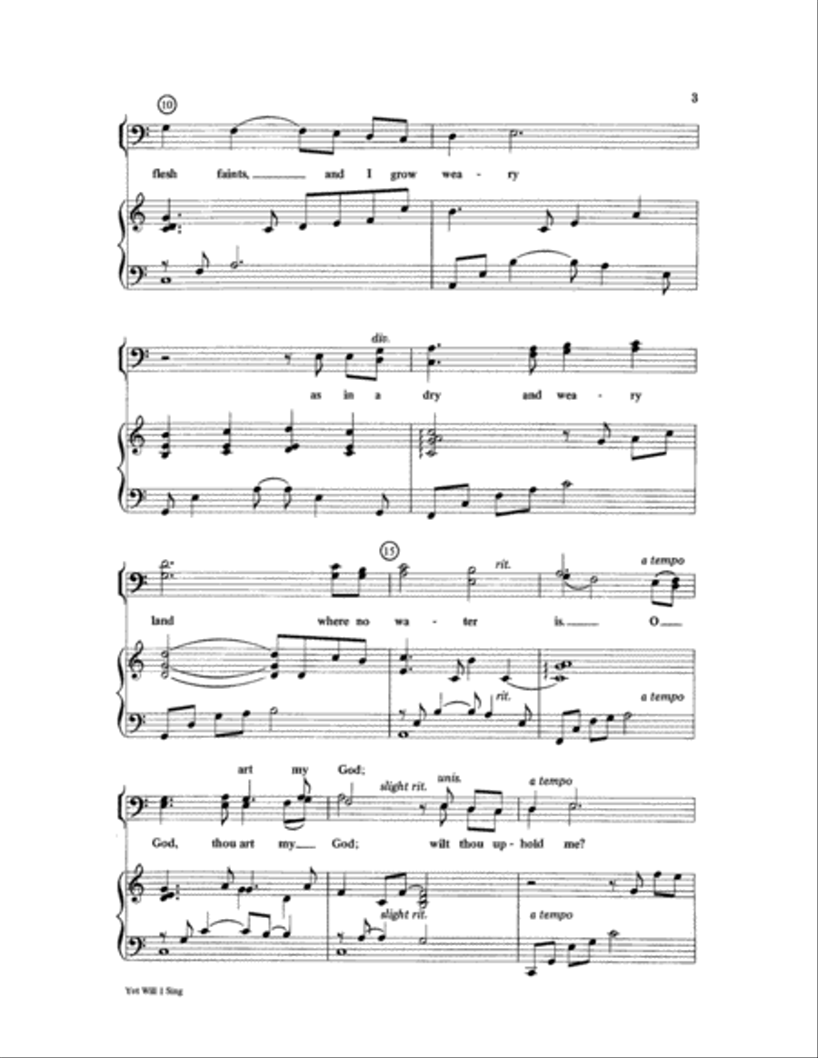Yet Will I Sing 4-Part scores gallery preview page 3