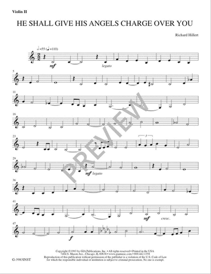 He Shall Give His Angels Charge over You - Instrument edition Oboe scores gallery preview page 6