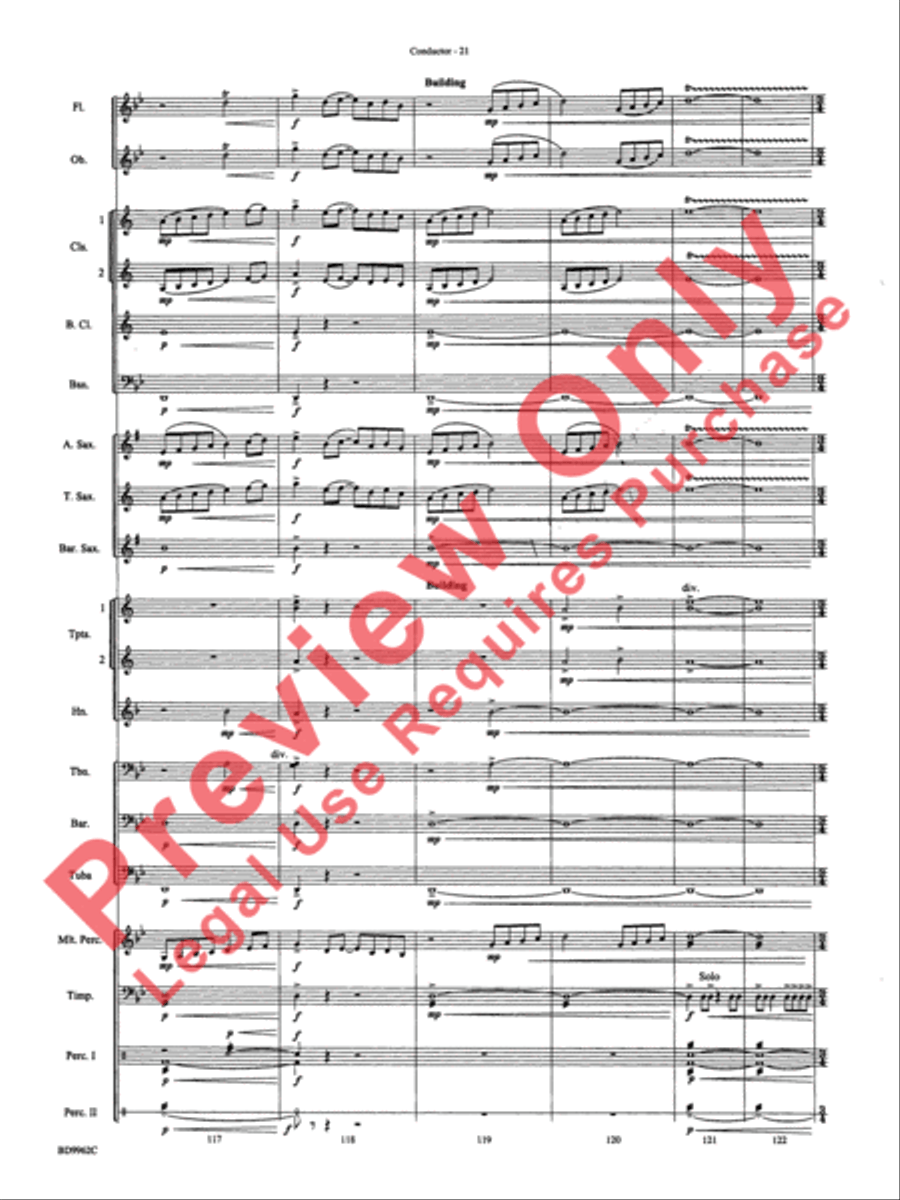 Rites of Tamburo Concert Band scores gallery preview page 24