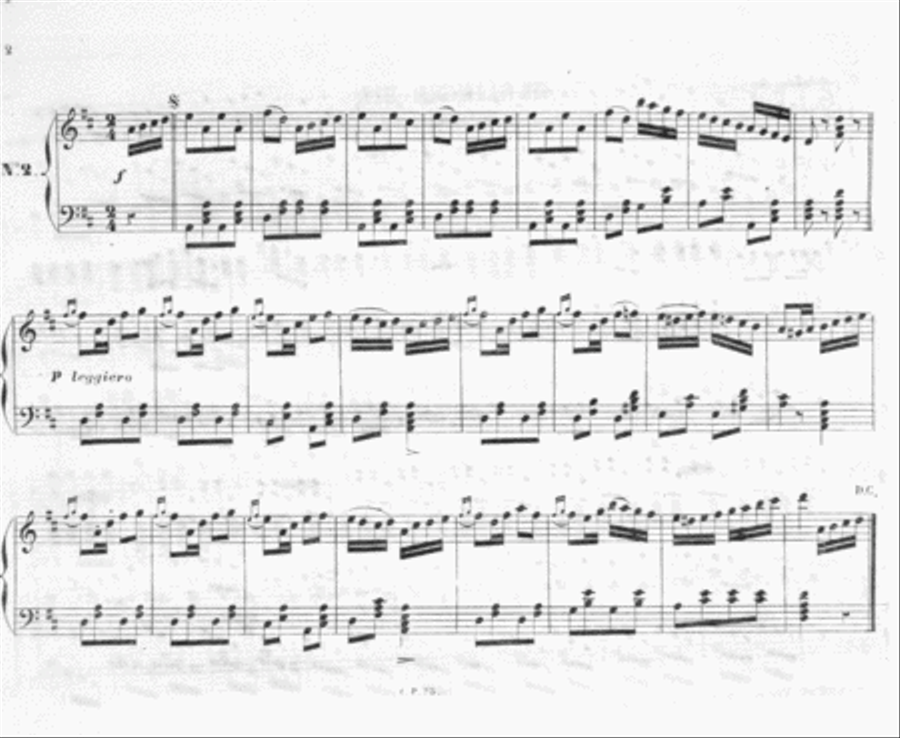 Berlin Din Din. Quadrille Brillant, Sur les Motifs de Asseyez-Vous D'Ssus Piano Solo scores gallery preview page 3