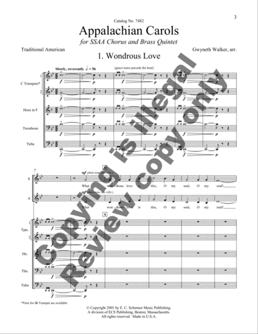 Appalachian Carols (SSAA Full Score)