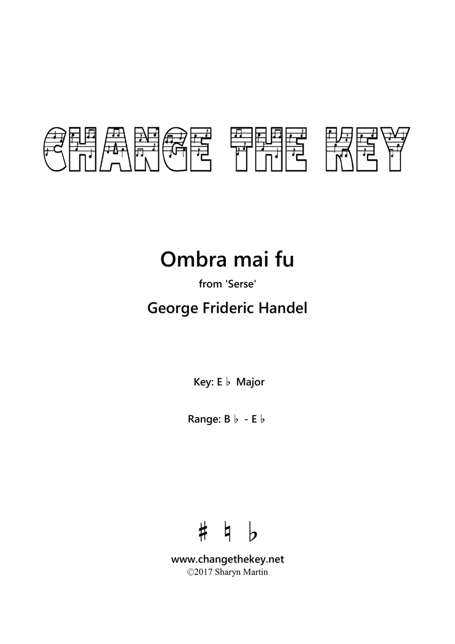 Ombra mai fu - Eb Major Voice Solo scores gallery preview page 1