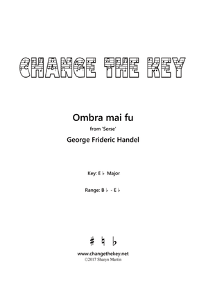 Book cover for Ombra mai fu - Eb Major