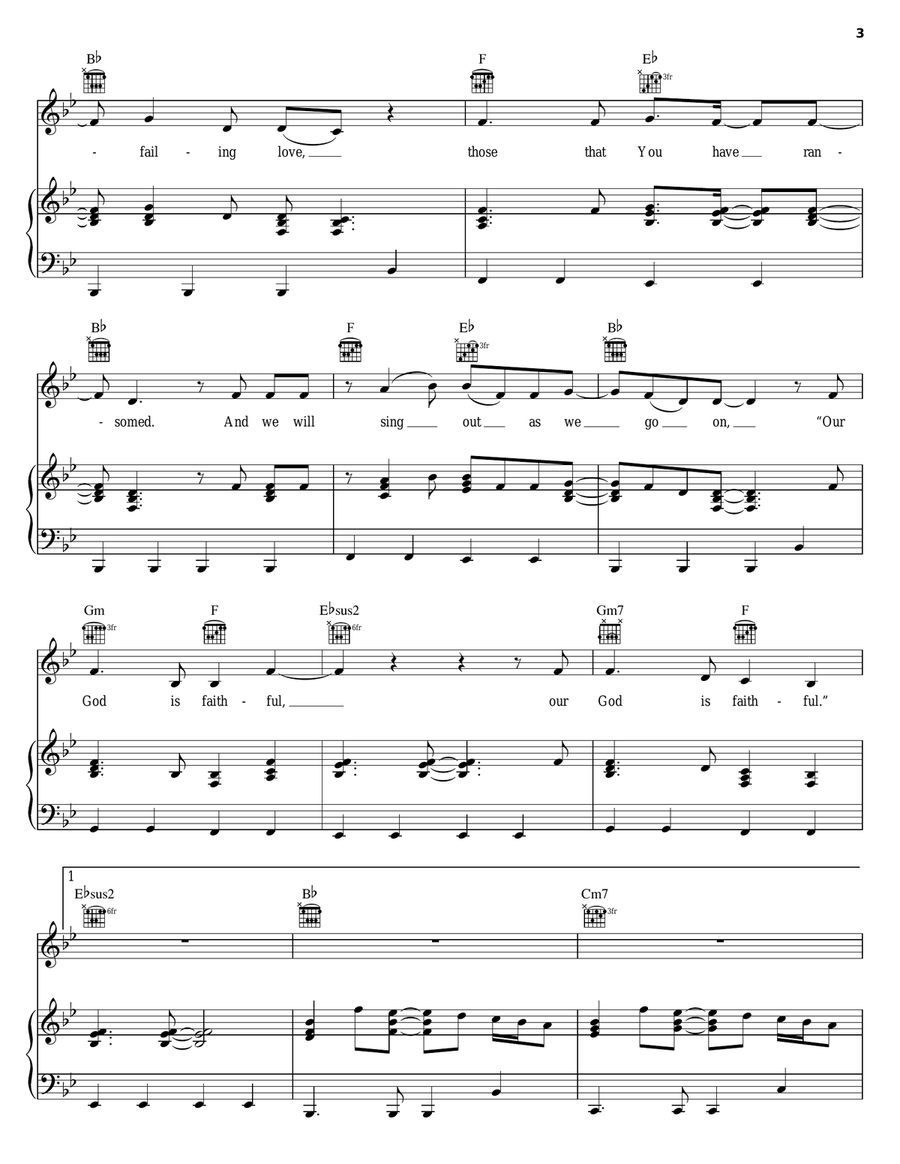 Exodus Piano, Vocal, Guitar scores gallery preview page 3