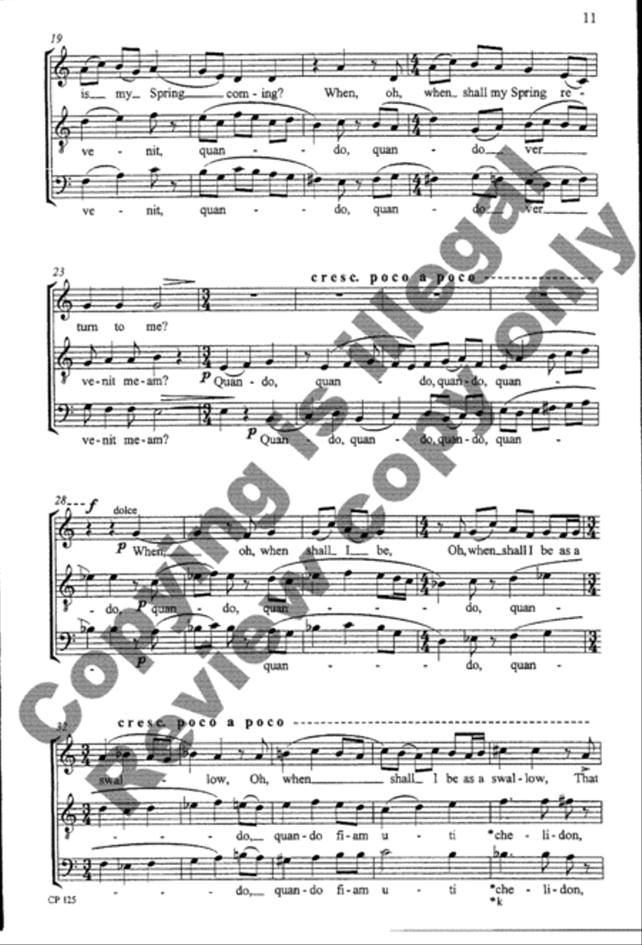 Three Songs from Catullus Tenor Voice scores gallery preview page 24