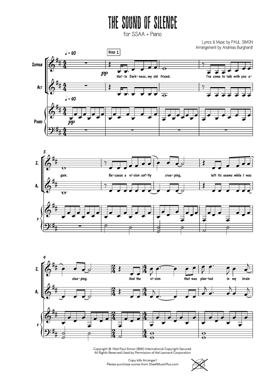 The Sound Of Silence SA scores gallery preview page 1