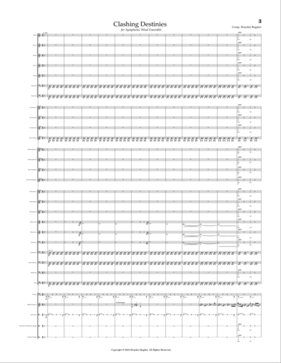 Clashing Destinies Concert Band scores gallery preview page 3