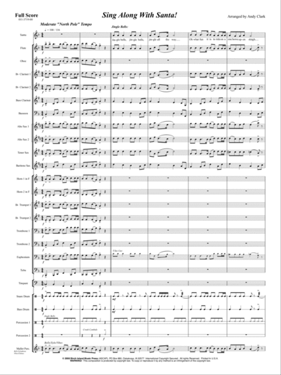 Sing Along With Santa! Sing Along With Santa! Concert Band scores gallery preview page 2