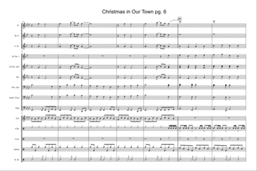 Christmas In Our Town Christmas In Our Town Marching Band scores gallery preview page 7