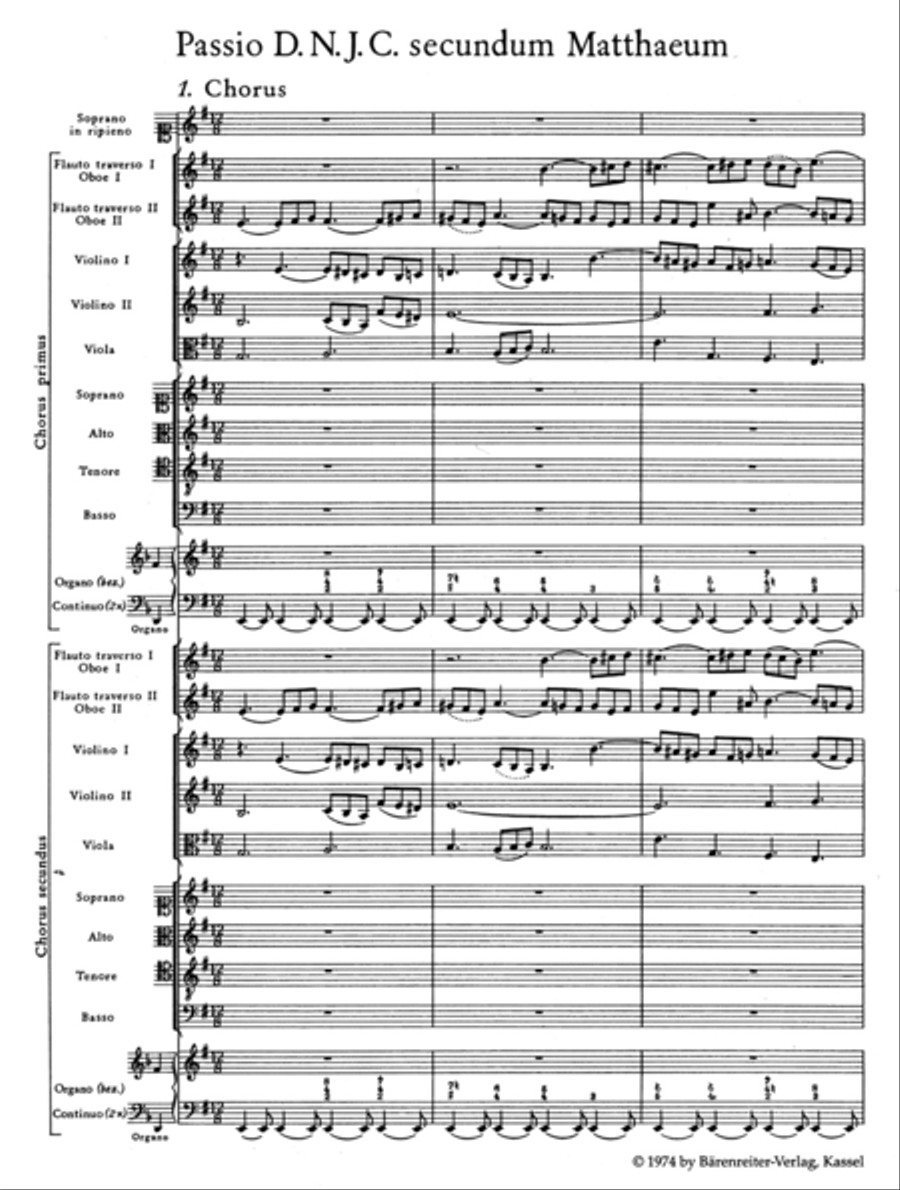 Matthaus-Passion BWV 244 Matthaus-Passion BWV 244 4-Part scores gallery preview page 2