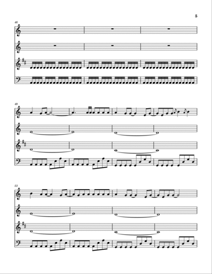 I Ran (so Far Away) Woodwind Quartet scores gallery preview page 6