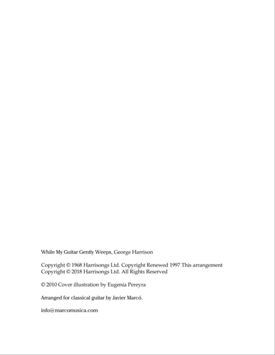 While My Guitar Gently Weeps Guitar Tablature scores gallery preview page 2
