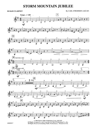 Storm Mountain Jubilee: B-flat Bass Clarinet