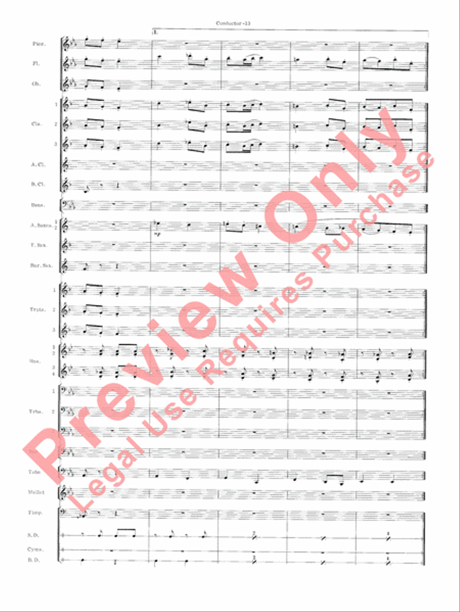 Carmen Suite Concert Band scores gallery preview page 15