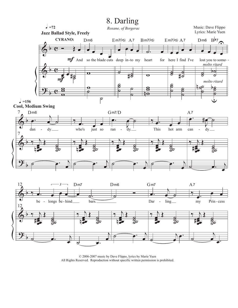 CYRANO COLLECTION - Three pieces sung by Cyrano in 