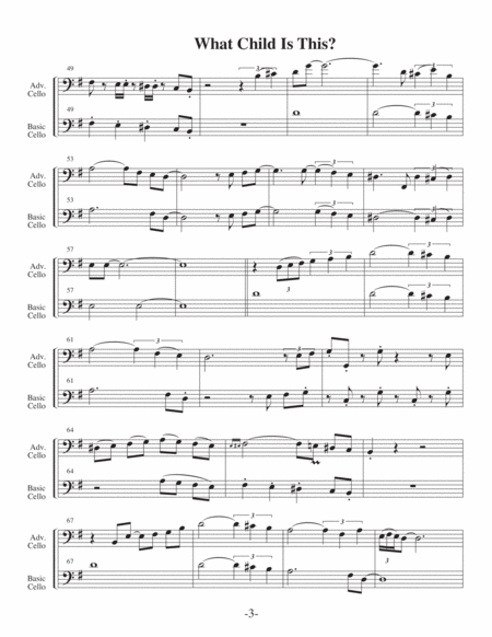 What Child Is This?-v1 (Arrangements Level 3-5 for CELLO + Written Acc) image number null