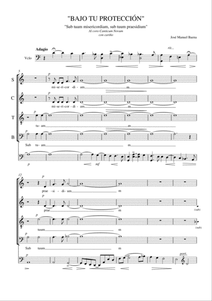 Sub tuam misericordiam (Bajo tu protección) Choir scores gallery preview page 3