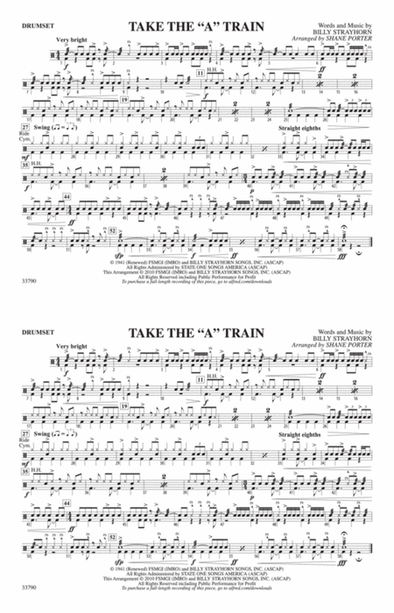 Take the "A" Train: Drumset