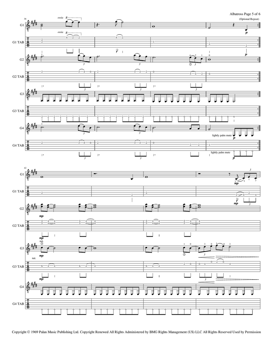 Albatross Guitar Ensemble scores gallery preview page 6