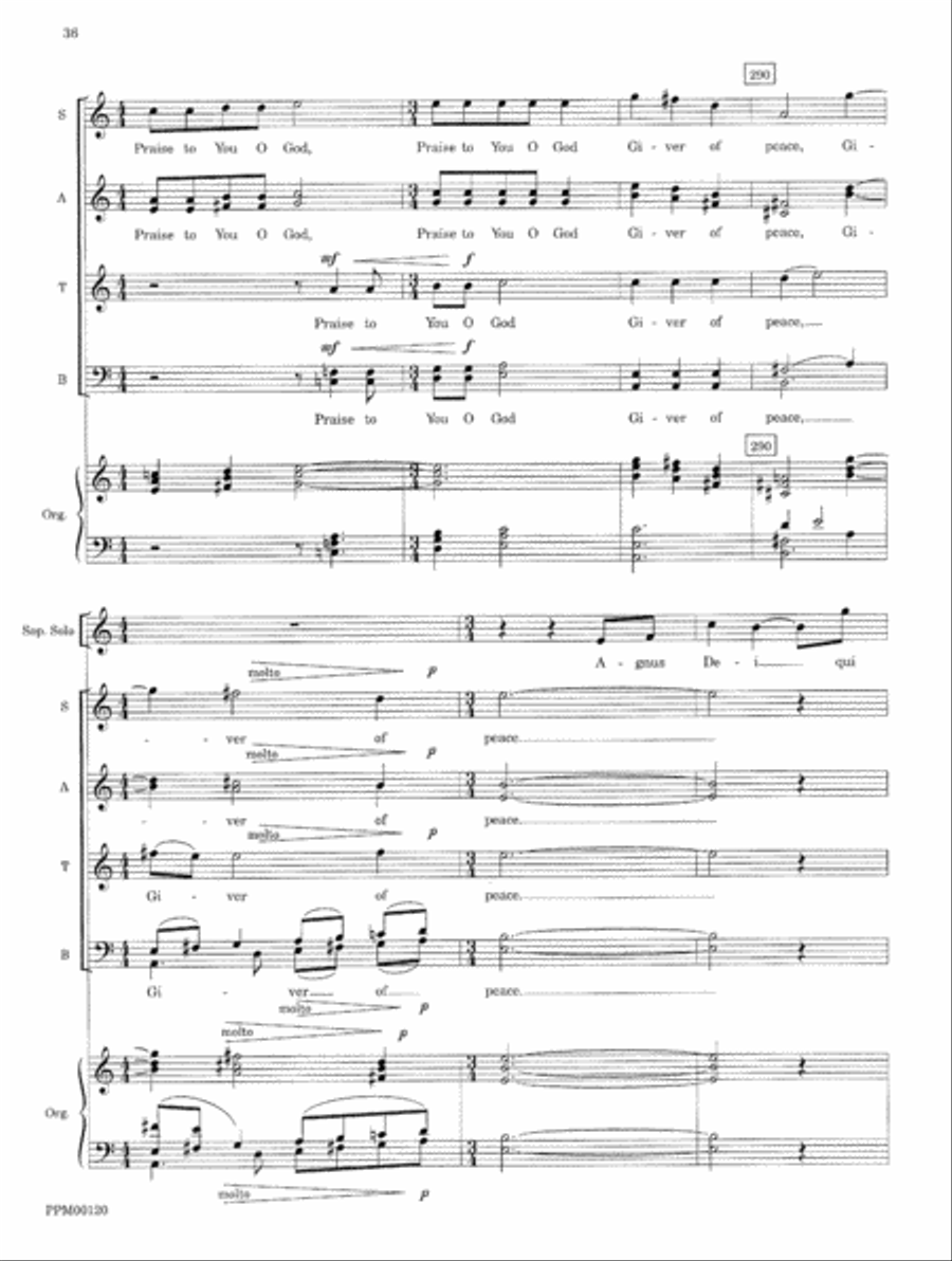 Transfiguration: An Ecumenical Mass Divisi scores gallery preview page 39
