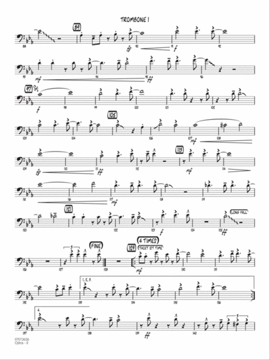 Ojítos (Little Eyes) - Trombone 1 Jazz Ensemble scores gallery preview page 2