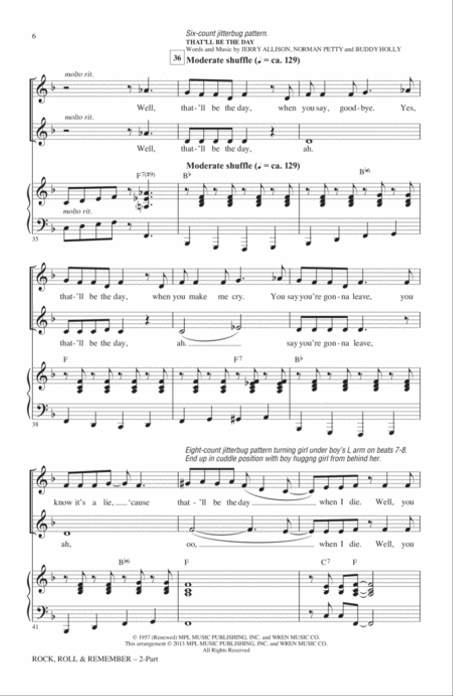 Rock, Roll & Remember: A Tribute To Dick Clark & American Bandstand (Medley) 2-Part scores gallery preview page 5