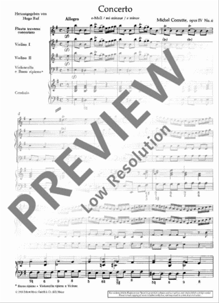 Concerto E minor Concerto E minor Flute Solo scores gallery preview page 4