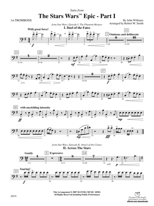 Suite from the Star Wars Epic -- Part I: 1st Trombone