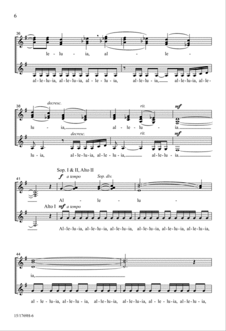 Alleluia Alleluia SSAA scores gallery preview page 6