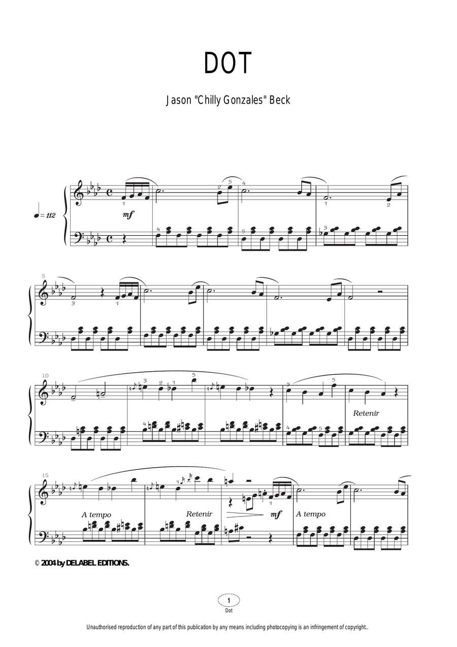 Dot Piano Solo scores gallery preview page 1