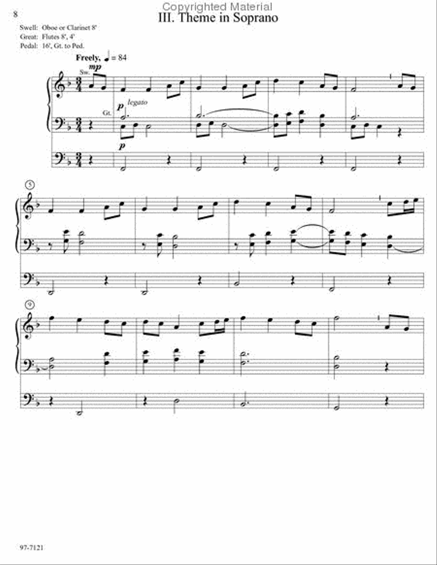 Partita on Nettleton Organ scores gallery preview page 4