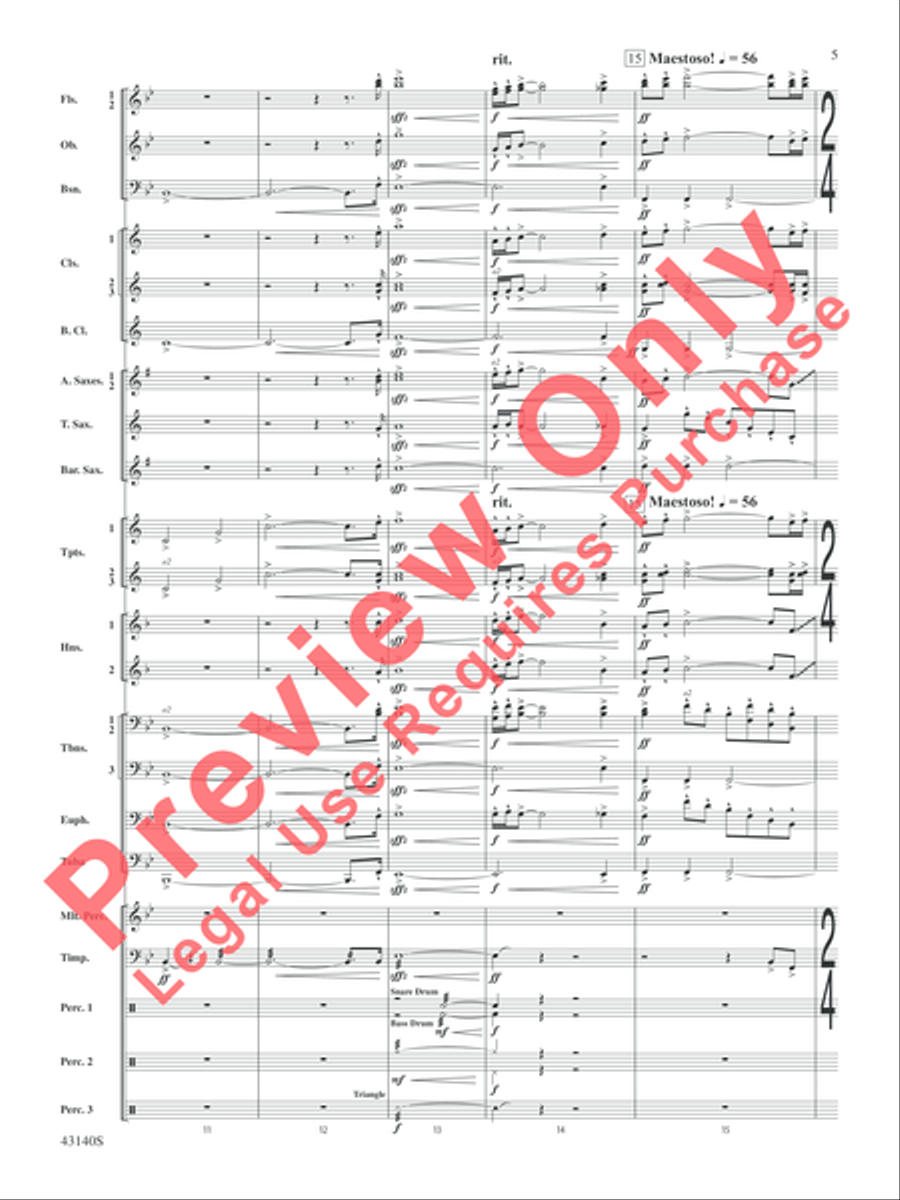 At the Movies---The Classics Concert Band scores gallery preview page 6